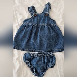 Denim Baby Dress with Bloomers